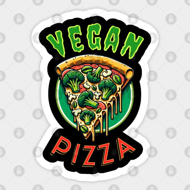 Vegan Pizza Sticker by Cult of Seitan